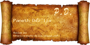 Paneth Délia névjegykártya